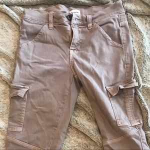 Mauve skinny jeans/ cargo pant style